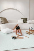 GingerBubs Rimba Play Mat Large - Mint Green (200 x 140 x 2.0 cm)