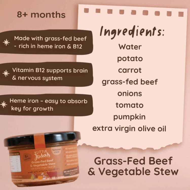 Little Judah Grass-Fed Beef & Vegetable Stew 130g