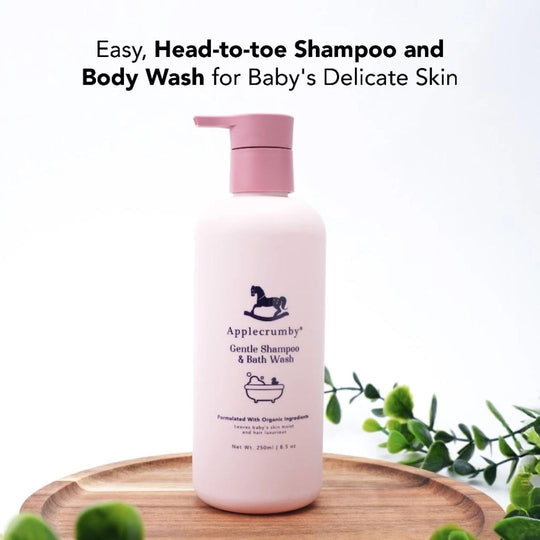 Applecrumby Gentle Shampoo & Bath Wash 250ml (1 Bottle)