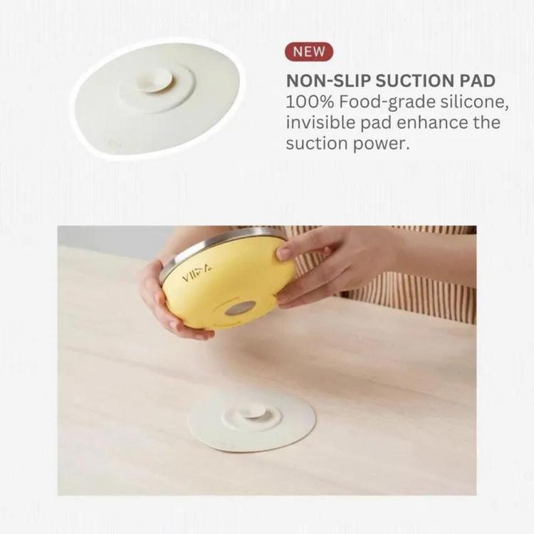 Viida Soufflé Antibacterial Stainless Steel Tableware Set with Suction Pad (EU)