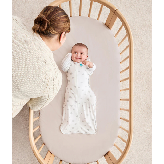 Love To Dream Stage2 Swaddle Up Transition Bag Bamboo 0.2 TOG - Superstar White