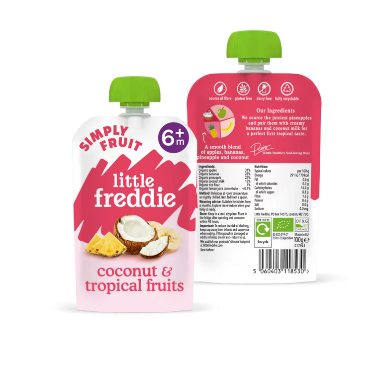 Little Freddie Organic Fruits Pouches (6m+) (90g-100g) - Puree