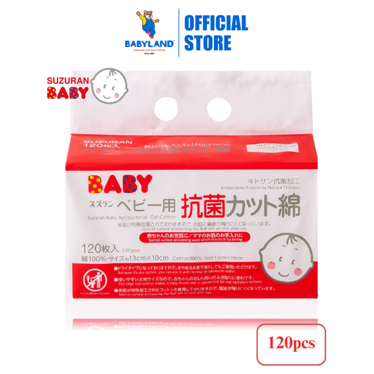 Suzuran Baby Antibacterial Cut Cotton (120 Pcs)