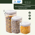 SUKAS Milk Powder Container Flip - Square Scraper (1000ml) (1700ml) (2300ml)