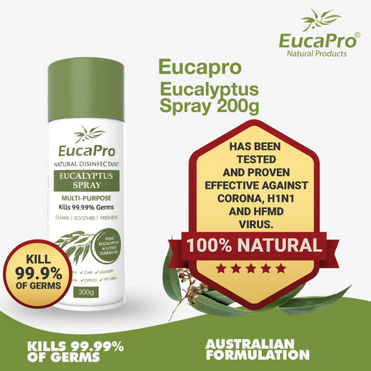 EucaPro Natural Eucalyptus Disinfectant Spray Value Pack (200g+100g)