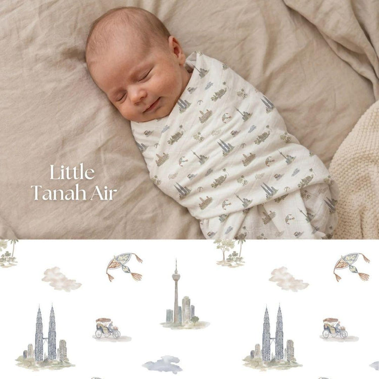 Joey & Mom Swaddle bundle 3 in 1 - A Piece of Malaysia Set (120cm x 120cm)