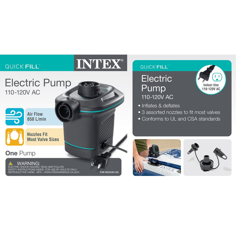 Intex 230 Volt Quick-Fill AC Electric Pump IT 66640BS