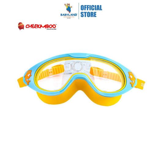 Cheekaaboo Wide Frame Swim Goggles - Blue Yellow Dolphin