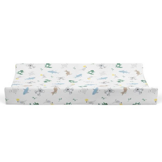 Bubba Blue Aussie Animals Jersey Cot Fitted Sheet (77x135x19cm)