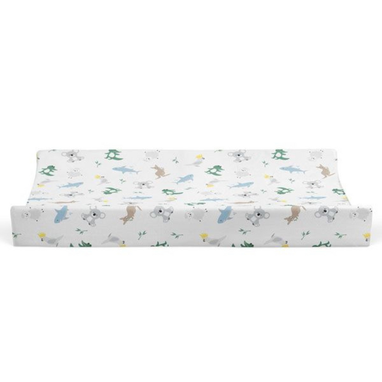 Bubba Blue Aussie Animals Jersey Cot Fitted Sheet (77x135x19cm)