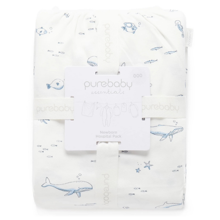Purebaby Organic Newborn Hospital Pack - Vanilla Nautical