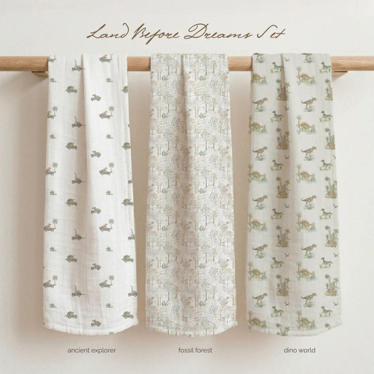 Joey & Mom Luxuriously Soft Bamboo Cotton Baby Swaddle (Set of 3) | Eczema Friendly