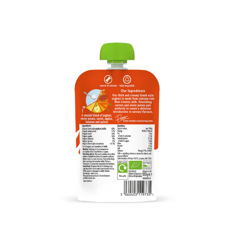 Little Freddie Organic Fruits Pouches (6m+) (90g-100g) - Puree