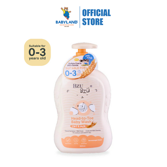 BZU BZU Head to Toe Baby Wash Oat & Milk (600ml)