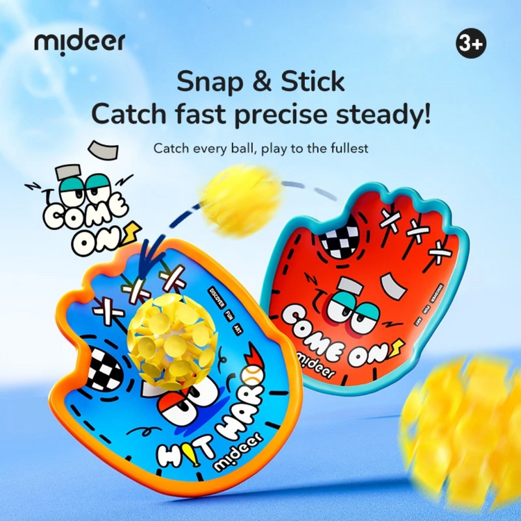 Mideer Suction Ball Set - Fun Suction Paddle Throw & Catch Game for Kids and Family Outdoor Play
