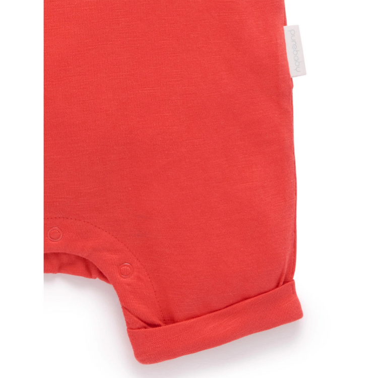 Purebaby Organic Chinese Red Baby Snake Peekaboo Growsuit