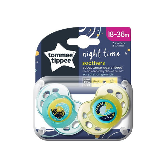 Tommee Tippee Night Time Soother 18-36M 2Pc