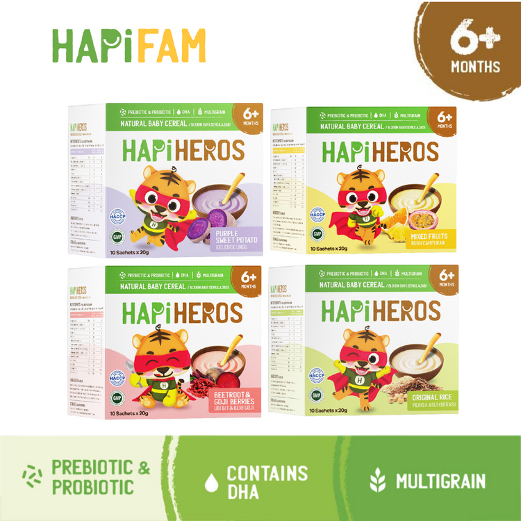 Hapi Heros Natural Baby Cereal 200g (6m+)