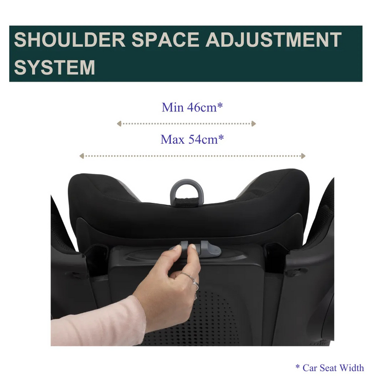 Chicco Fold & Go S I-size Booster Seat - Posh Black | From 100cm to 150cm (3Y+)