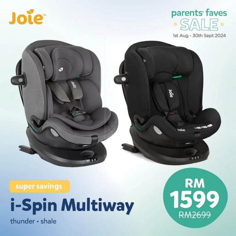 Joie I Spin Multiway R129 360 Spin Car Seat Shale 0 7yrs