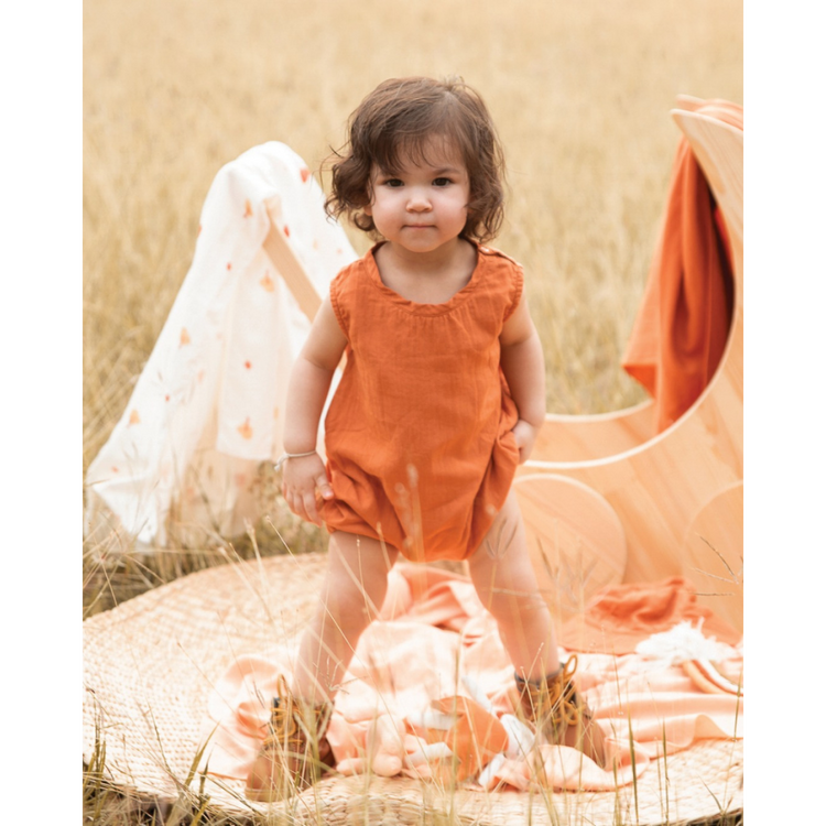 Saeson TENCEL Basic Jumpsuit Set - Autumn Brick