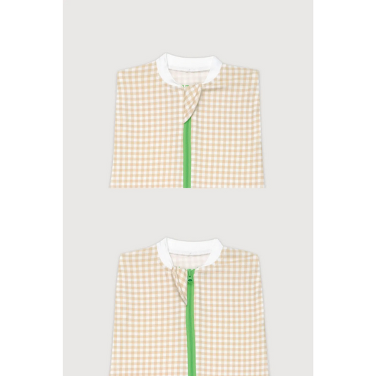 Hamako Tencel Micromodal Simple Swaddle - Creme Gigham