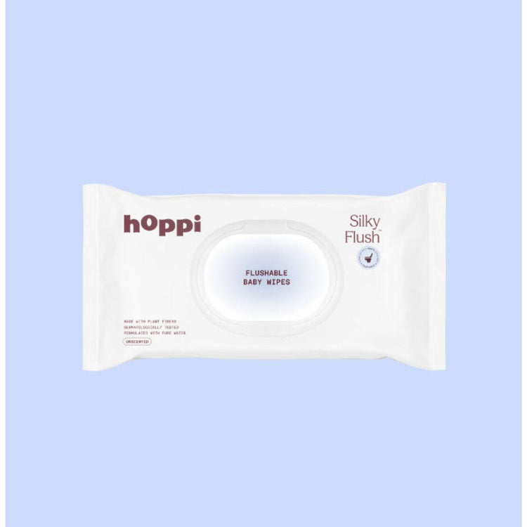 Hoppi Flush Flushable Baby Wipes 56 sheets (Single Pack)