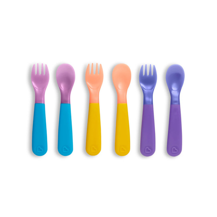 Munchkin Color Reveal Color Changing Toddler Forks & Spoons, 6pk