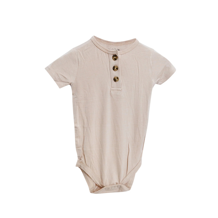 Snuggle Shield® Bamboo Short Sleeve 3 Button Onesie