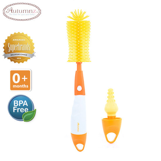 Autumnz Deluxe 2 In 1 Soft Silicone Bottle Brush