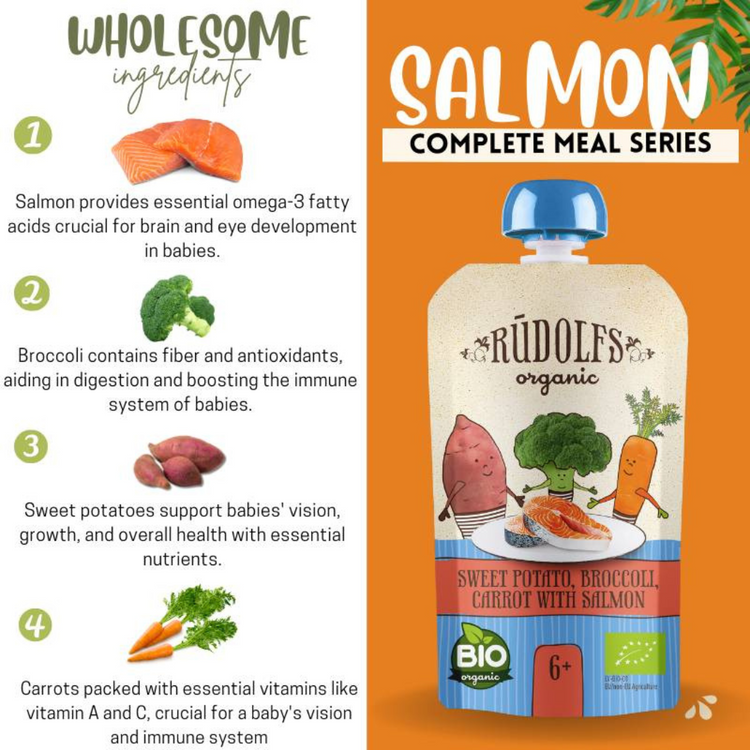 [Halal] Rudolfs Organic Premium Baby Ready Meals in Pouches (suitable: 6m+ -- 8m+)