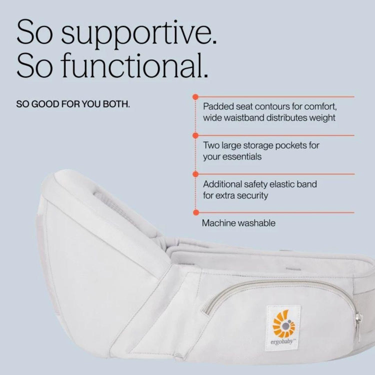 Ergobaby Lift Hip Seat Baby Carrier - Pearl Grey Box Version