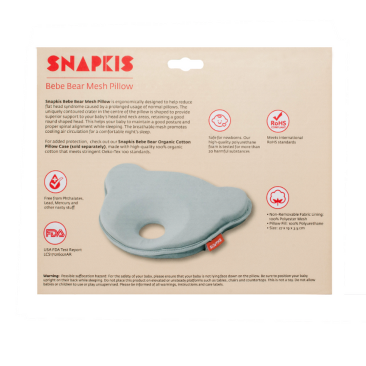 Snapkis Bebe Bear Mesh Pillow 0m+