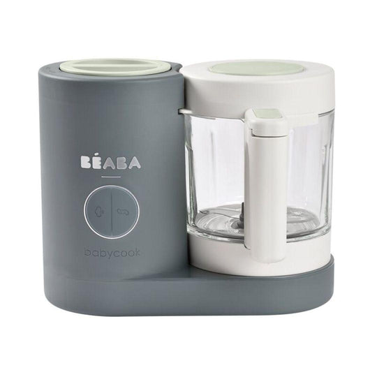Beaba Babycook Neo Baby Food Processor - Mineral Grey | Homemade Nutritious Healthy Food Steams, Blends, Defrosts and Reheats in 15mins