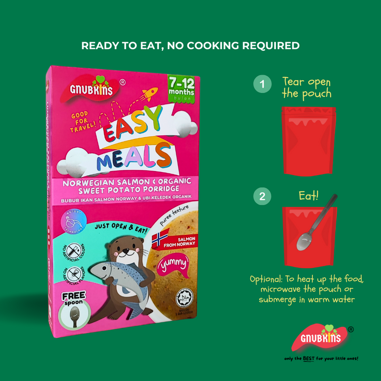 Little Baby Grains Easy Meals - Norwegian Salmon & Organic Sweet Potato Porridge (7-12m)