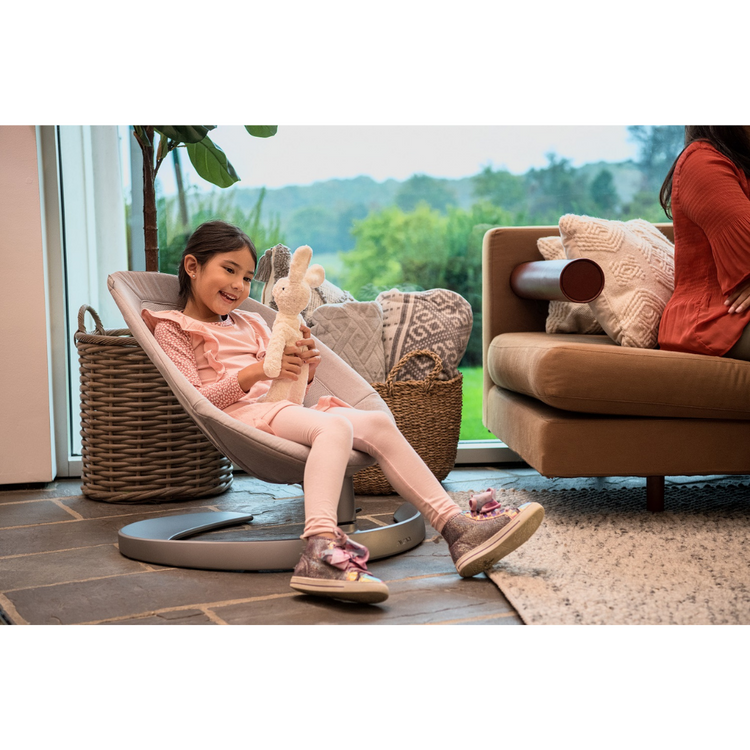 Nuna Leaf Grow Baby Seat & Rocker with Toy Bar - Cloud