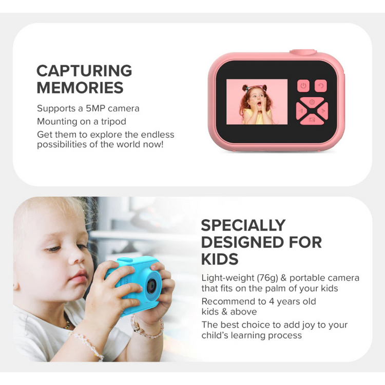 myFirst Camera 10 Mini Digital Camera for Kids with 5MP Camera High Quality Pictures and Videos Camera Gifts