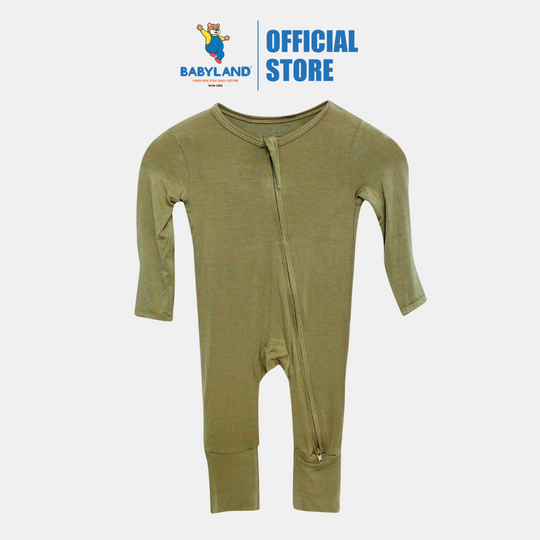 Snuggle Shield® LUXE Bamboo Footless Romper Moss Green