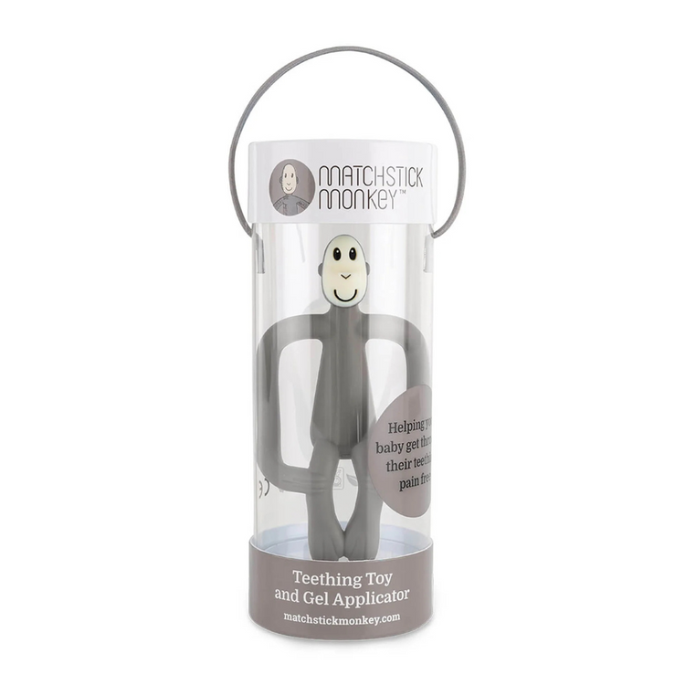 Matchstick Monkey Teething Toy - Gray