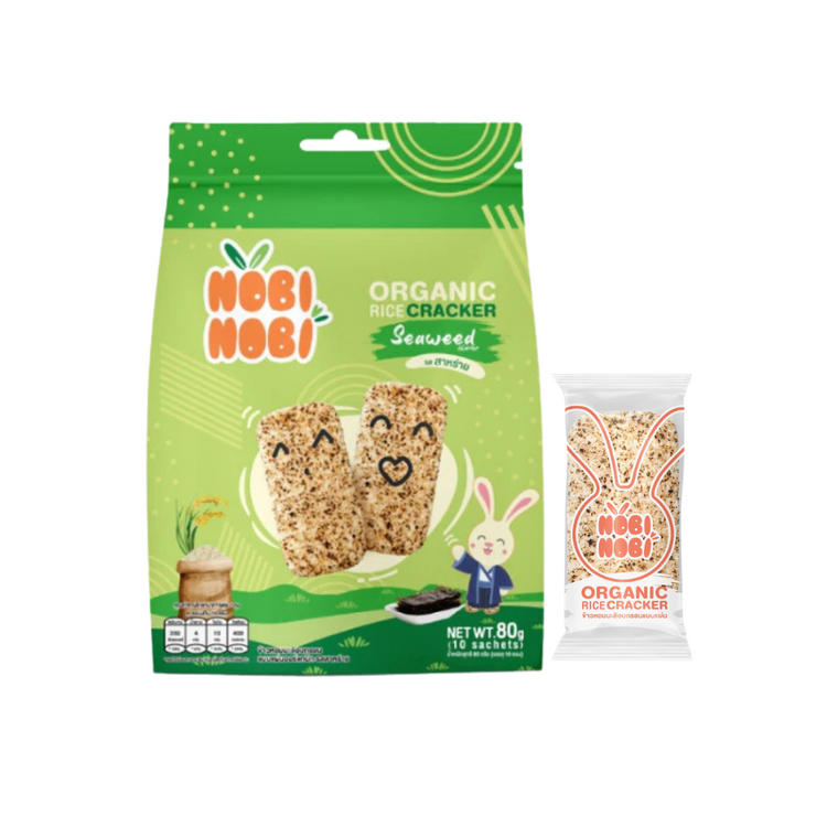 [HALAL] Nobi Nobi Organic Rice Crackers (80g) (18m+) Ready To Eat Baby Rice Snacks /Travel Food /Baby Food