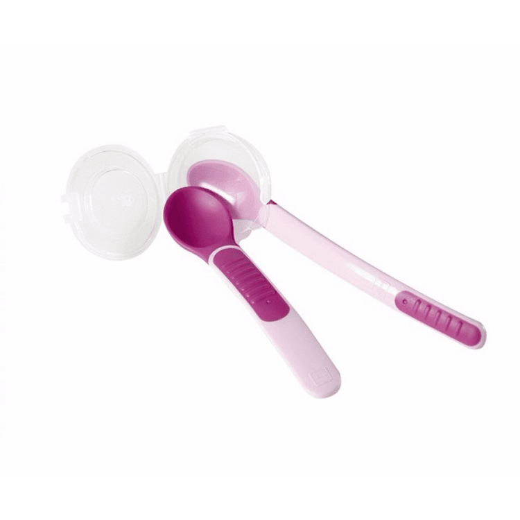 MAM Heat Sensitive Baby Feeding Spoons and Cover (6m+)