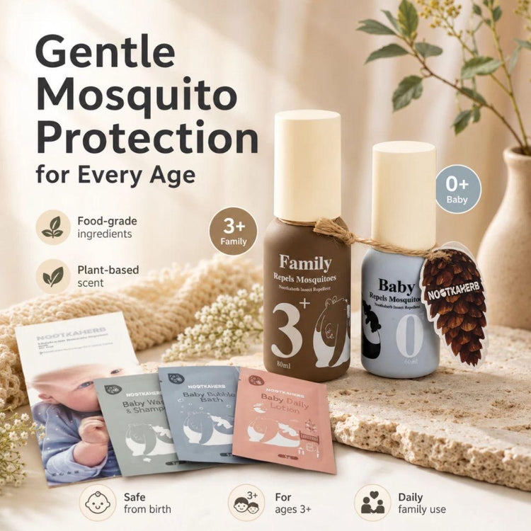 Nootkaherb Baby Mosquito Repellent 60ml (0+ month) / 100% Food-Grade | Newborn | Herbal | Made in Taiwan