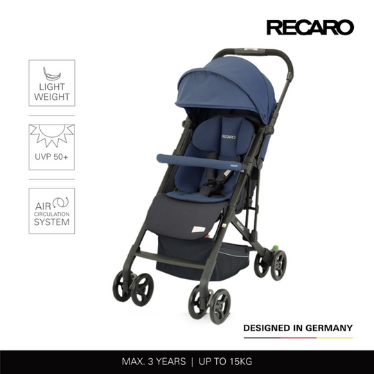 [ Display Unit ] Recaro Easylife Elite 2 Prime Stroller - Sky Blue (Newborn to 15kg)