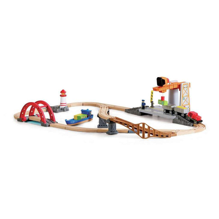 Hape 3790 Sea & Rail Cargo Transport Set (3y+)