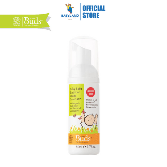 Buds BEO Baby Safe Anti-Bac Foam Sanitiser 50ml
