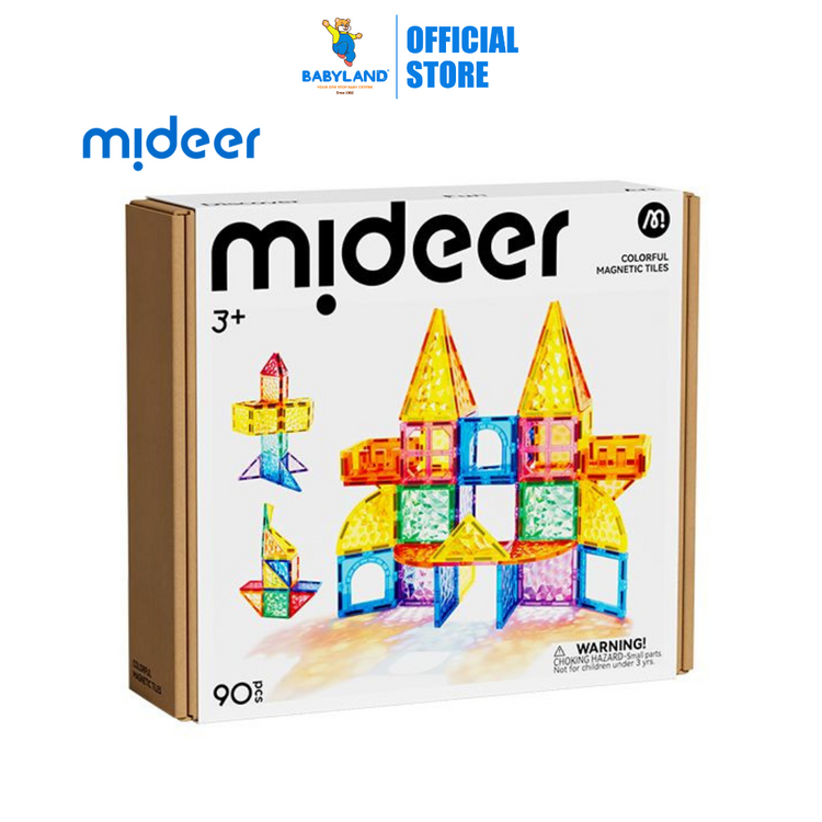 Mideer Colorful Magnetic Tiles 90pcs - Diamond