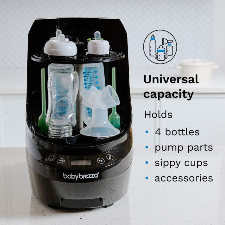 Baby Brezza Bottle Washer Pro - Black | All In One Washer, Sterilizer, Dryer