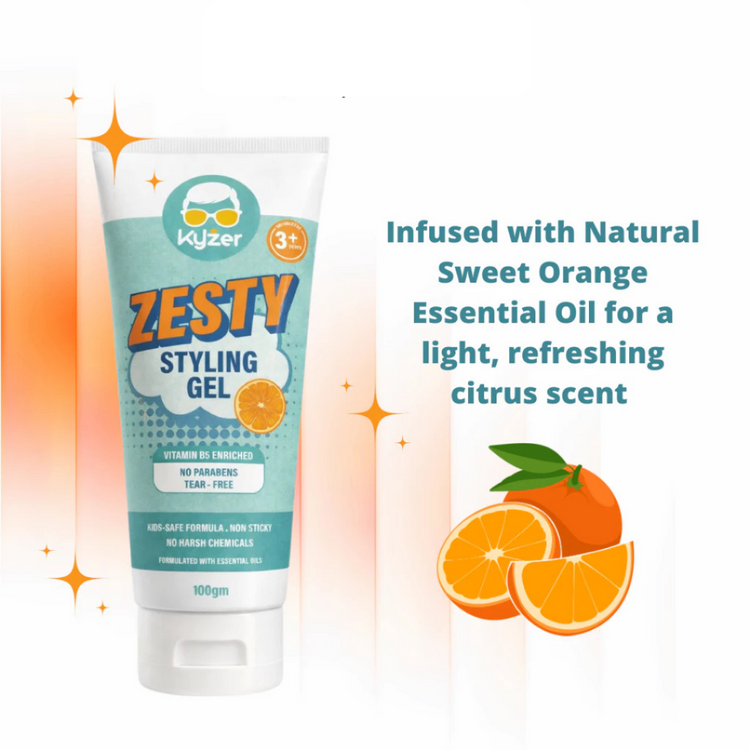 Kyzer Zesty Hair Styling Gel 100g | For Kids 3+ years