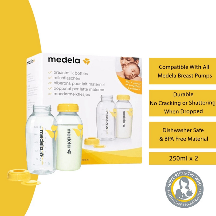 Medela Breast BPA Free Milk Bottle (250ml/8oz x 2 Pcs)