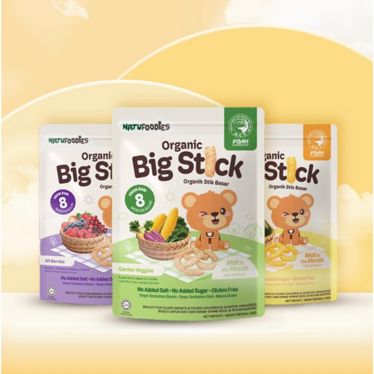 Natufoodies Organic Big Stick - Garden Veggies 20g